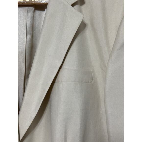 VTG 90s NWT Lauren Ralph Lauren Cream Silk Blend Blazer 20W Designer Classic - Picture 6 of 16